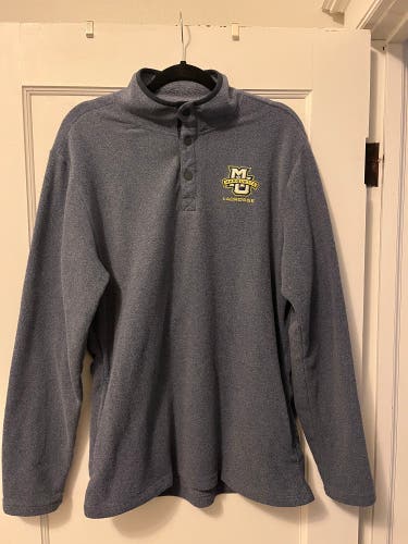 Marquette Lacrosse Quarter Zip (Snap) Pullover Fleece Jacket. Size Large