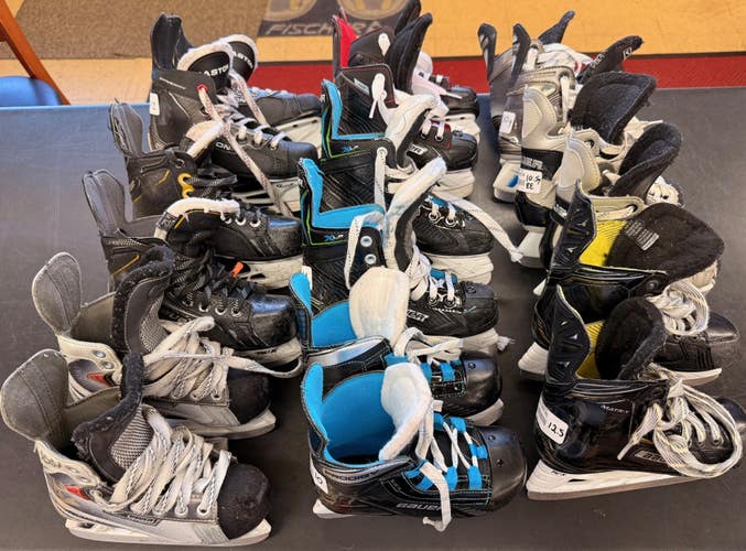 Mystery box hockey skates size 8--12 Youth Used skate program