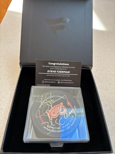 Fanatics Underwraps Steve Yzerman Signed Puck