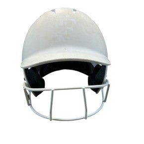 Used Champro 7 - 7 1/2 Batting Helmet w/Mask White LG 11873-S000218204