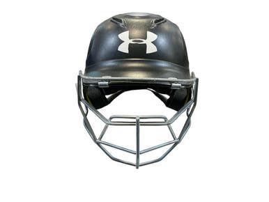 Used Under Armour Batting Helmet w/Mask Black One Size 11873-S000219731