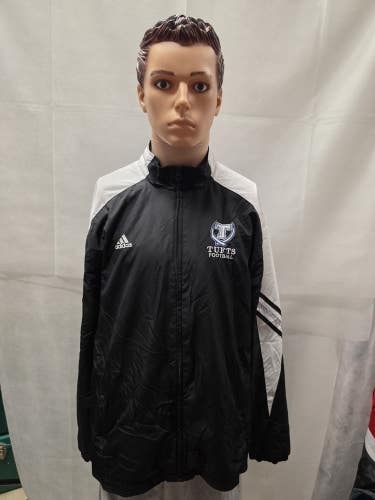 Retro Tufts Jumbos Football Adidas Full Zip Windbreaker Jacket XL NCAA