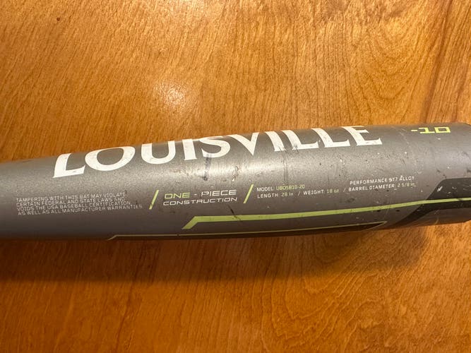 Used USABat Certified Louisville Slugger Omaha (28") Alloy Baseball Bat - 18OZ (-10)
