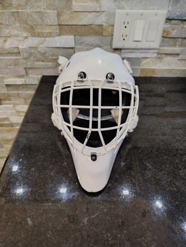 White Heaton Goalie Mask