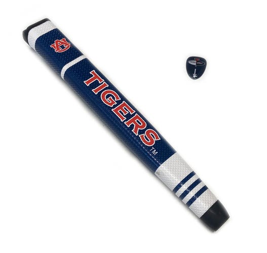 NEW Team Golf Auburn Tigers Navy/White Jumbo Putter Grip w/Ball Marker