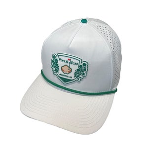 NEW 2025 Pins & Aces Augusta White Rope Snapback Golf Hat/Cap