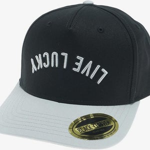NEW Black Clover Live Lucky Upside Down Luck 3 Black Snapback Golf Hat/Cap