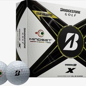 Bridgestone Tour B-X Mindset Golf Balls (White, 12pk) 1 Dozen  2024 NEW