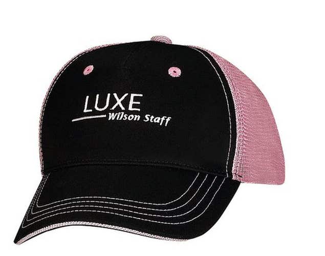 Wilson Staff Luxe Cap (Black/Pink, Adjustable) Ladies CAP NEW