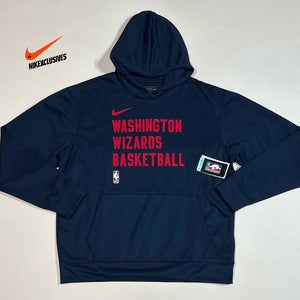 Men's Large Nike Sweatshirt NBA Engineered Washington Wizards Basketball Hoodie FB5936-419 (New)