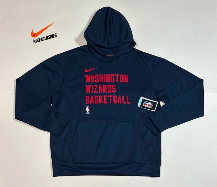 Men's Large Nike Sweatshirt NBA Engineered Washington Wizards Basketball Hoodie FB5936-419 (New)