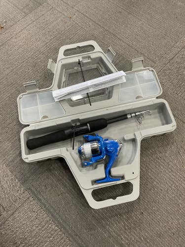 Used Shakespeare TELESCOPIC ROD AND REEL W/CASE Rod and Reel Combo 11614-S000229228