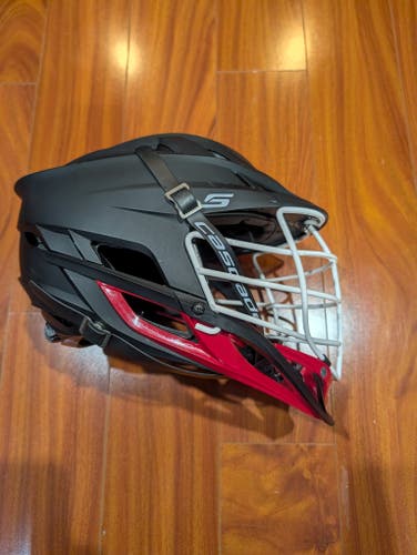 Black Cascade S Lacrosse Helmet - Used Black & Red with White Cage