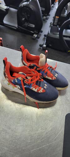 Used Under Armour 3.5 BB/SB Cleats Navy Blue Junior 03.5 11497-S000154944