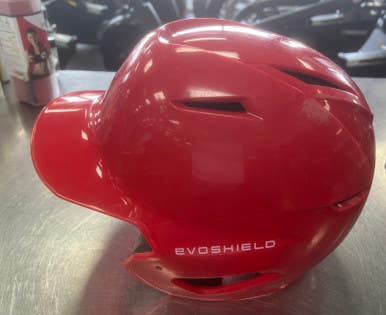 Used Evoshield HELMET Batting Helmet No Mask Red One Size 11497-S000154960