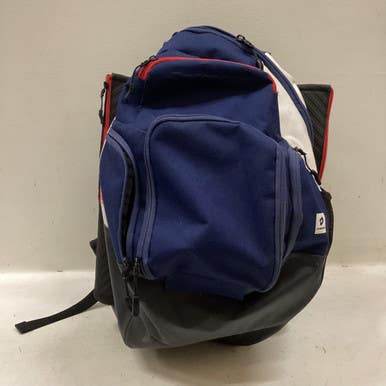 Used Demarini USA NAVY BLUE BB/SB Player Backpack White/Red/Navy 11725-S000495580