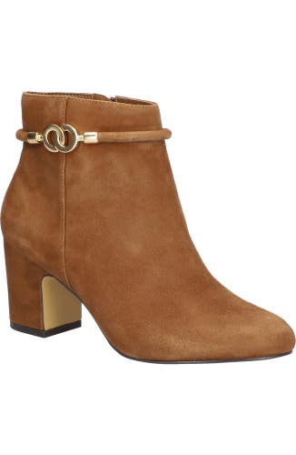 Bella Vita Diaz Boots Womens 8.5 Brown Leather Block Heel Ankle Booties HAWK1767