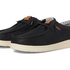 Hey Dude Paul Classic kids US 5 Black Slip On Moc Toe Casual Shoes HAWK1536