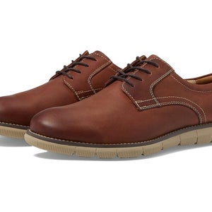 Johnston & Murphy Holden 28-3320 Oxford Kids 3 Brown Plain Toe Shoes HAWK1509
