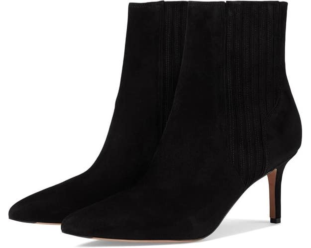 Veronica Beard Lisa 70 Bootie Women's 9 Black Pointed Toe Stiletto Heel HAWK1763