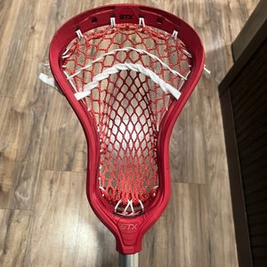 STX Hammer 1K lacrosse Head (Used) dyed red strung