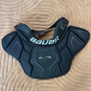 Black Senior L/XL Bauer Elite Neck Guard (Used)