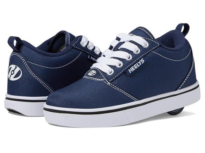 Heelys Pro 20 HE00026410 Kids US 1 Navy White Canvas Wheeled Skate Shoes VER771