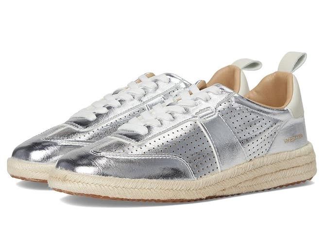 Vintage Havana May Sneakers Womens US 8.5 Metallic Silver Leather Shoes VER747