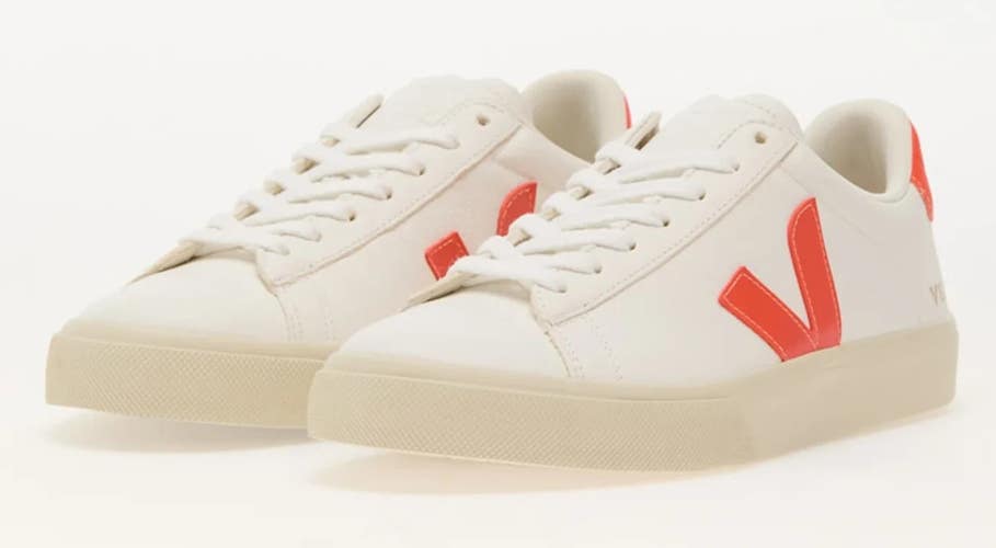 VEJA Campo CP0503689B Sneakers Unisex US W11.5/M9.5 White Leather Shoes VER797