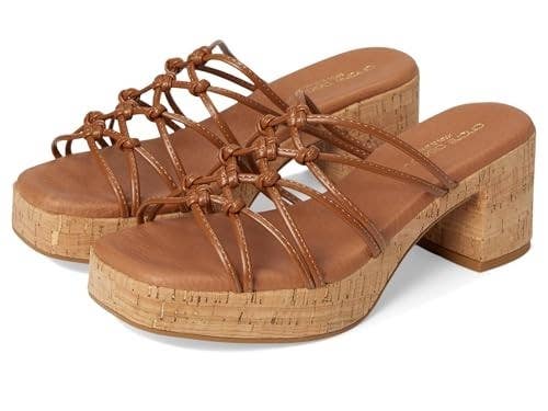 Andre Assous Camryn Strappy Womens US 6 Brown Slip On Platform Sandals VER809