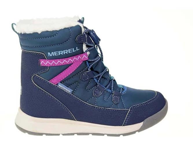 Merrell Snow Crush 3.0 Mk166125 Kids 5 Navy Berry Waterproof Winter Boots VER828
