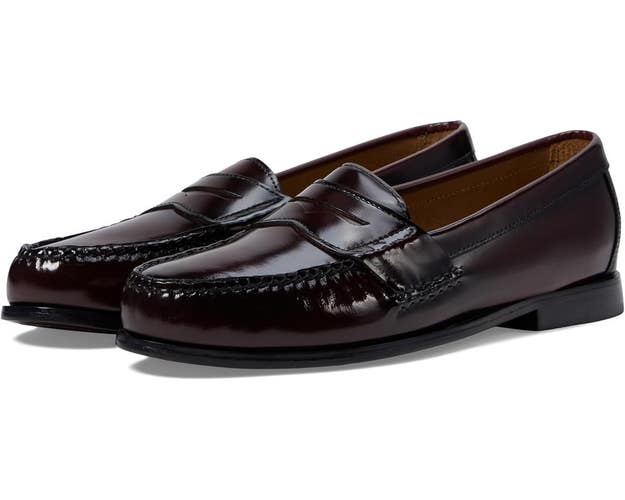 Johnston & Murphy Hayes 15-1093 Men's 8.5 Burgundy Leather Penny Loafers VER888