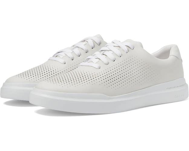 Cole Haan GrandPr Rally Laser Cut C31436-100 Sneakers Men's 7.5 White VER951