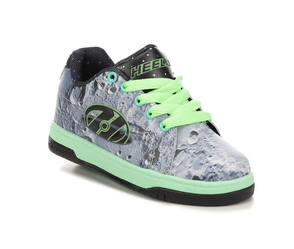 Heelys Split HE101016H-004 Sneaker Kids 7 Gray Black Lace Up Skate Shoes VER922