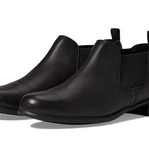 Munro Bedford Boots Womens US 7.5N Black Leather Almond Toe Ankle Bootie VER752