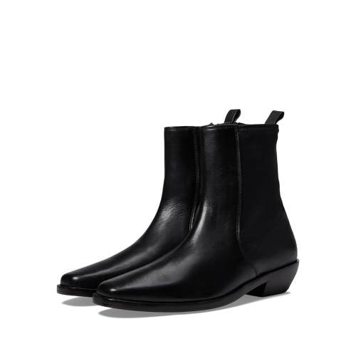 Madewell the Idris Boots Women's US 8 True Black Leather Ankle Bootie VER943