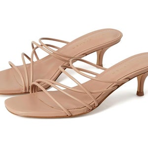 Marc Fisher LTD Banna Strappy Womens US 7.5 Light Natural Leather Sandals VER743