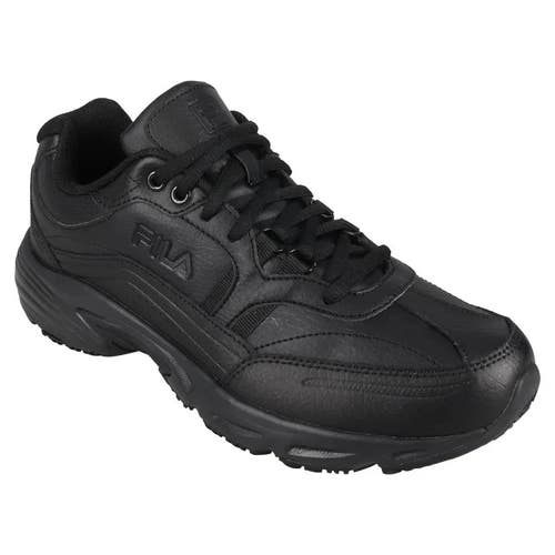 Fila Memory Workshift 1SG30002-001 Men's US 8W Black Leather Work Shoes VER754