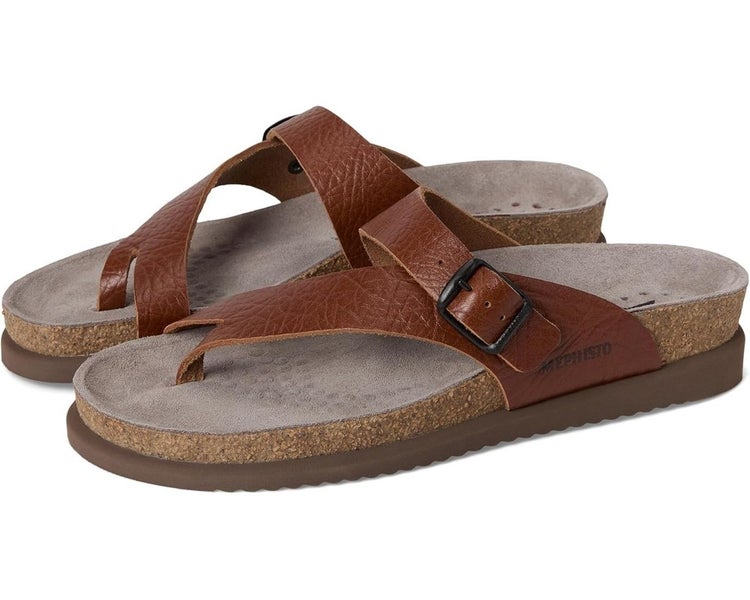 Mephisto Helen Thong Women's US 10 Desert Leather Adjustable Strap Sandal VER883