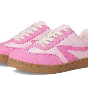 DV by Dolce Vita Valentina Sneakers Womens US 10 Pink Shiny Leather Shoes VER803