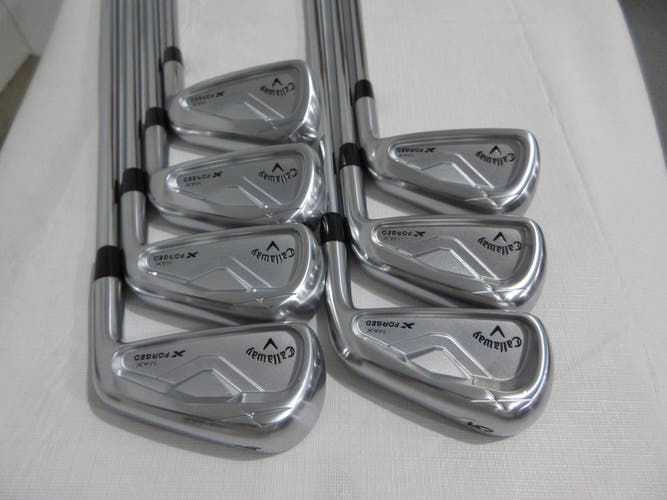 Callaway X-Forged Max 25 Iron Set - 4-PW - PX 6.0 Stiff Steel +0.5" Long - MINT