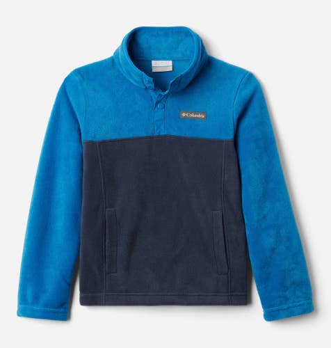 Columbia Steens Mountain Jacket Kids Medium Blue 1/4-Snap Fleece Pullover JZZ494