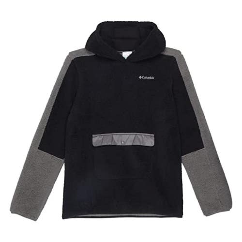 Columbia Rugged Ridge Hoodie Kid 2XS Black Gray Sherpa Fleece Long Sleeve JZZ501