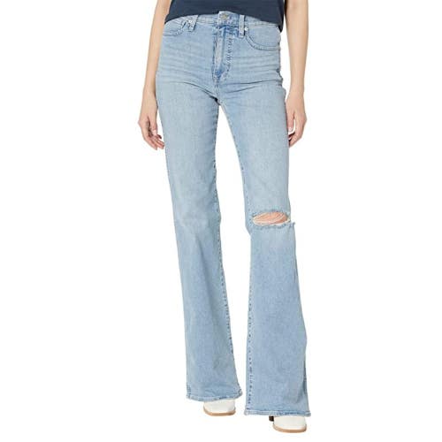 Madewell Tall 11 Jeans Womens 27 Blue Stretch High-Rise Flare Leg Zip-Fly JZZ321