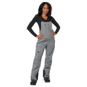 The North Face Freedom Snow Bib Women's Medium Heather Gray Insulated JZZ261