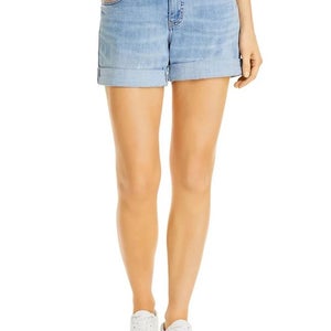 Jag Jeans Boyfriend Shorts Women's 0 Blue Denim Stretch Cuffed Belt Loops JZZ312