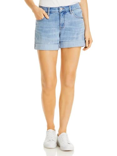 Jag Jeans Boyfriend Shorts Women's 0 Blue Denim Stretch Cuffed Belt Loops JZZ312