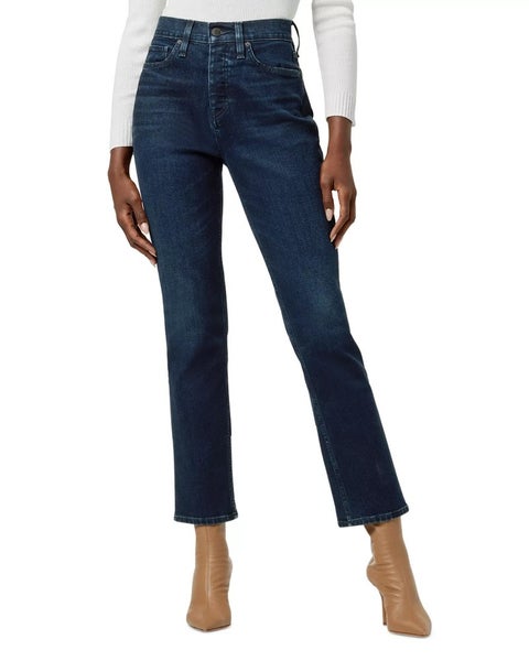 Hudson Jeans Holly Women's 32 Blue Denim High Rise Straight Leg Ankle JZZ327