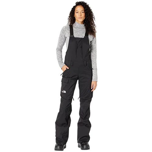 The North Face Freedom Snow Bib Women's XL Black Waterproof Cargo Pockets JZZ309