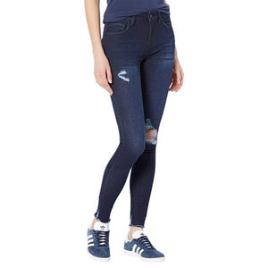 William Rast Jeans Women 26 Blue Denim Distressed Mid-Rise Perfect Skinny JZZ 48